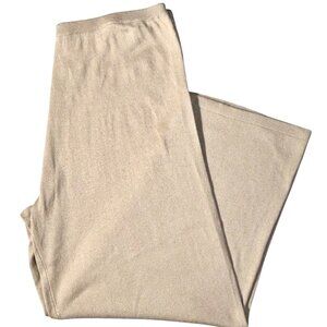 Lux Cashmere & Silk Lounge Pants, 2XL, Pull On, Minimalist, Wide Leg, Neutral